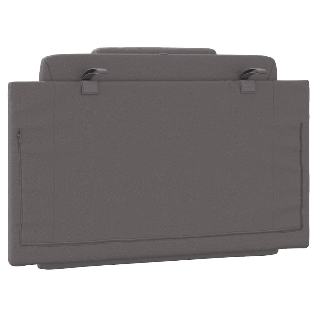 vidaXL Μαξιλάρι για Κεφαλάρι Γκρι 90 εκ. από Συνθετικό Δέρμα