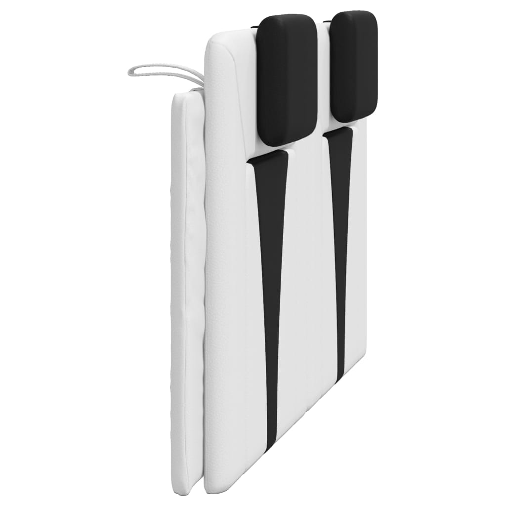 vidaXL Μαξιλάρι για Κεφαλάρι Λευκό μαύρο 120εκ. από Συνθετικό Δέρμα