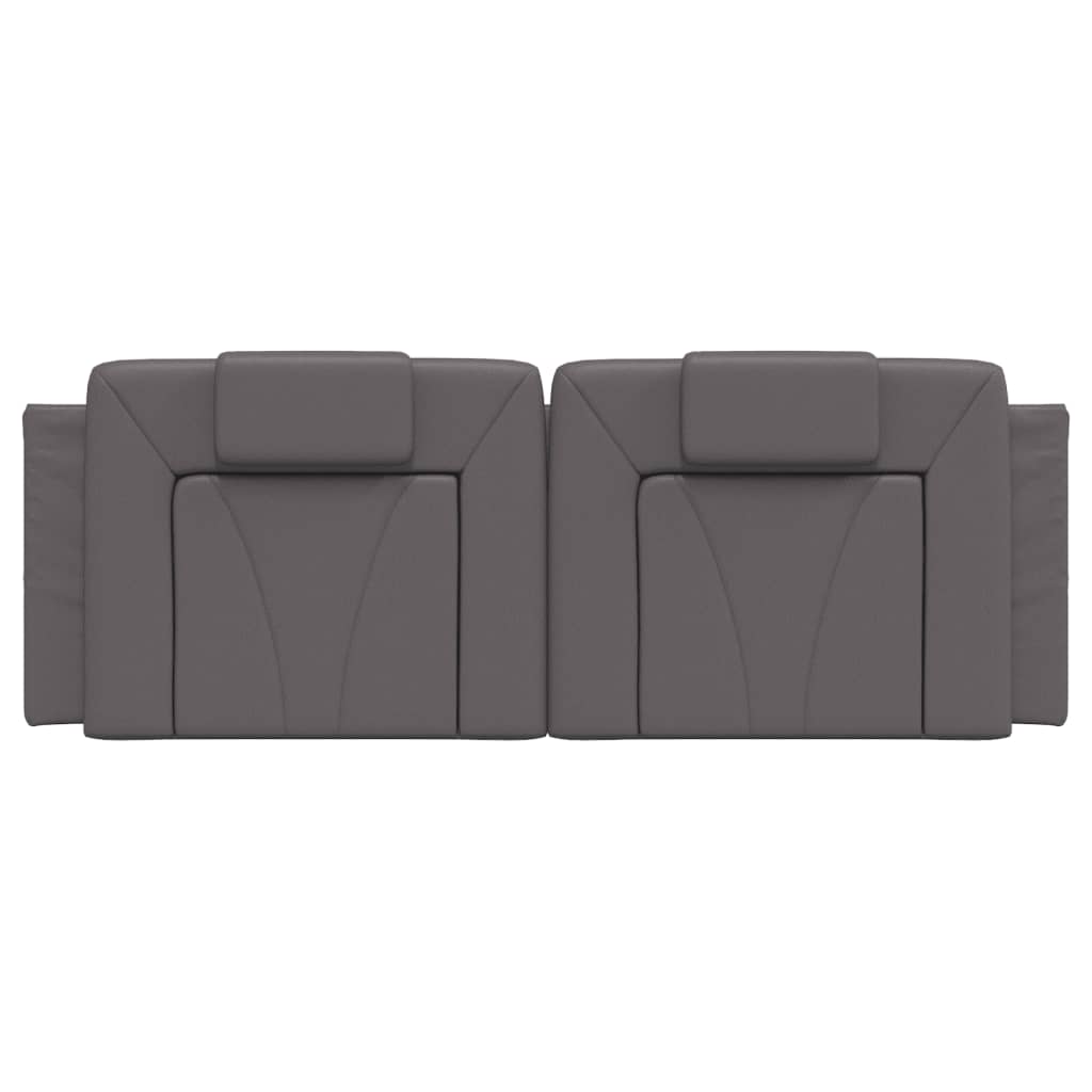 vidaXL Μαξιλάρι για Κεφαλάρι Γκρι 140 εκ. από Συνθετικό Δέρμα