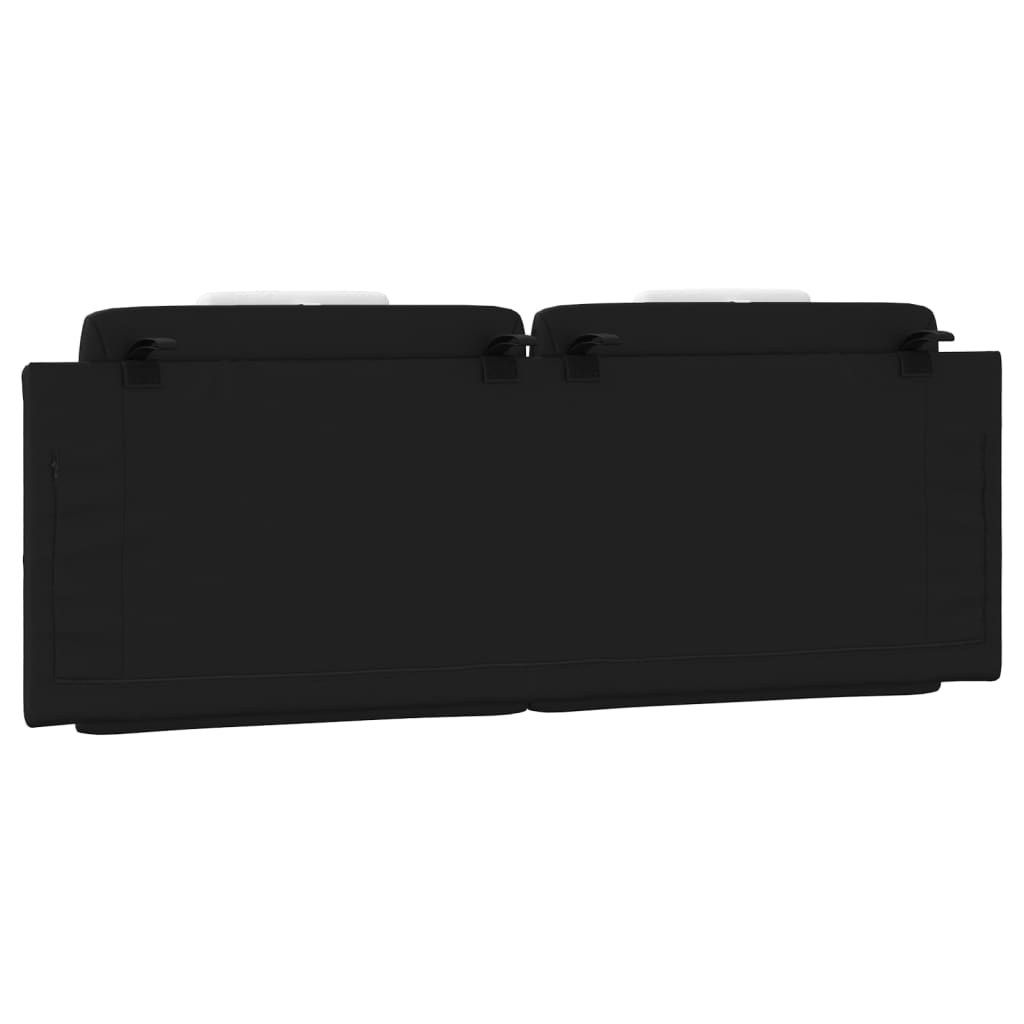 vidaXL Μαξιλάρι για Κεφαλάρι Μαύρο/λευκό 140 εκ. από Συνθετικό Δέρμα