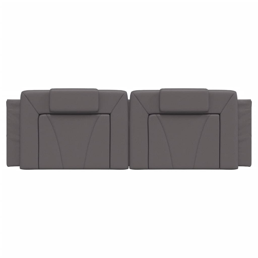 vidaXL Μαξιλάρι για Κεφαλάρι Γκρι 160 εκ. από Συνθετικό Δέρμα