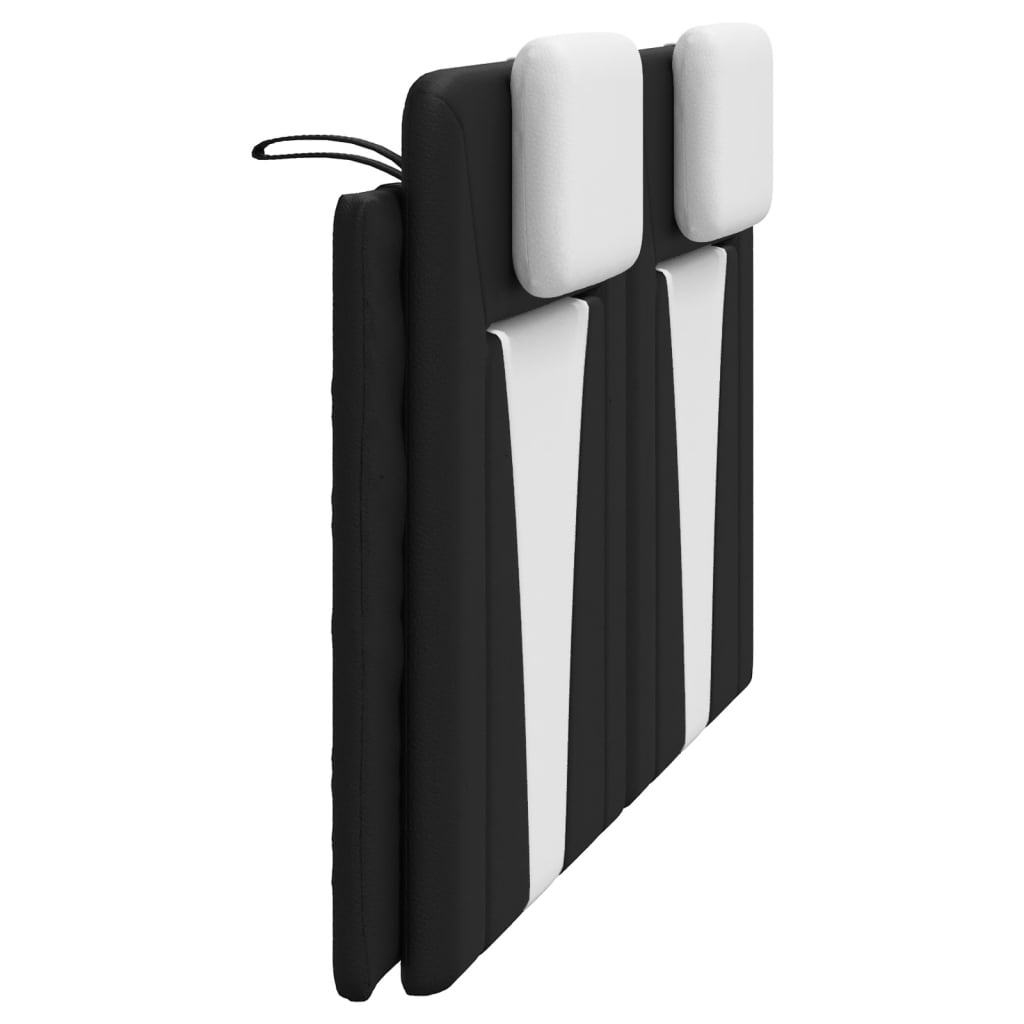 vidaXL Μαξιλάρι για Κεφαλάρι Μαύρο/λευκό 160 εκ. από Συνθετικό Δέρμα
