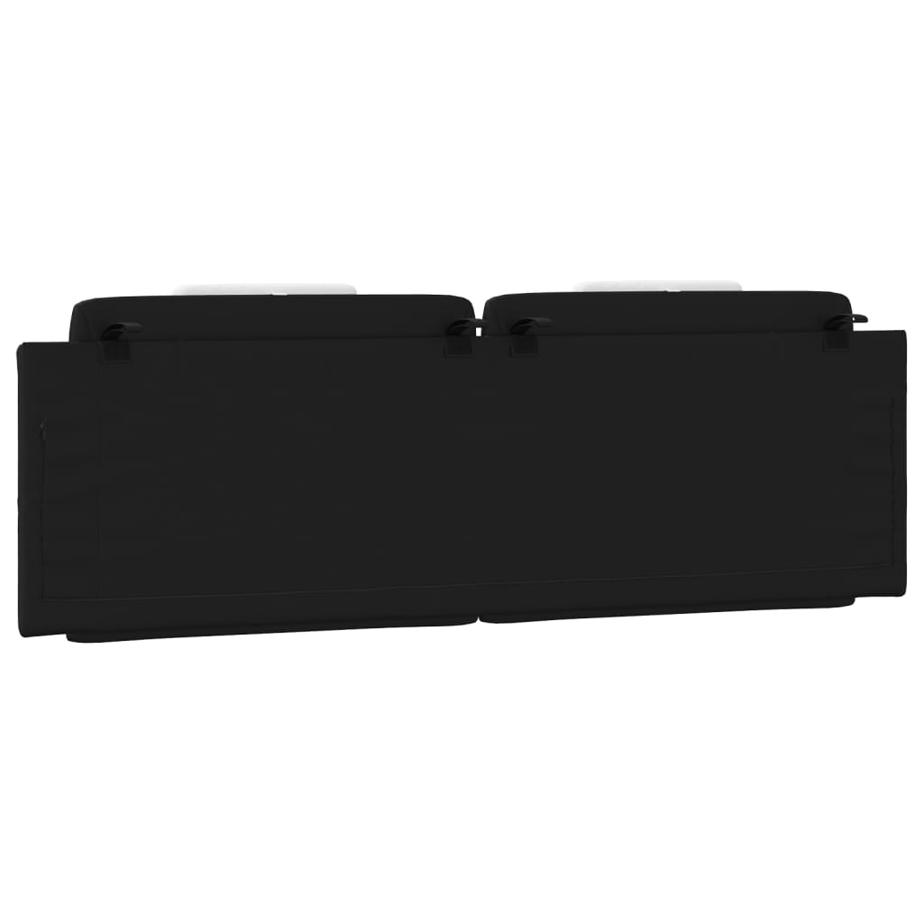 vidaXL Μαξιλάρι για Κεφαλάρι Μαύρο/λευκό 160 εκ. από Συνθετικό Δέρμα