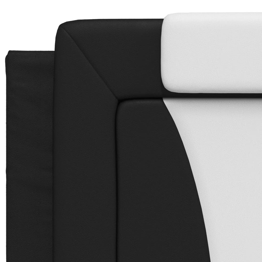 vidaXL Μαξιλάρι για Κεφαλάρι Μαύρο λευκό 200εκ. από Συνθετικό Δέρμα