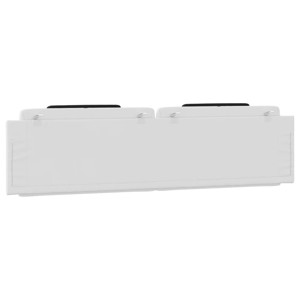 vidaXL Μαξιλάρι για Κεφαλάρι Λευκό μαύρο 200εκ. από Συνθετικό Δέρμα