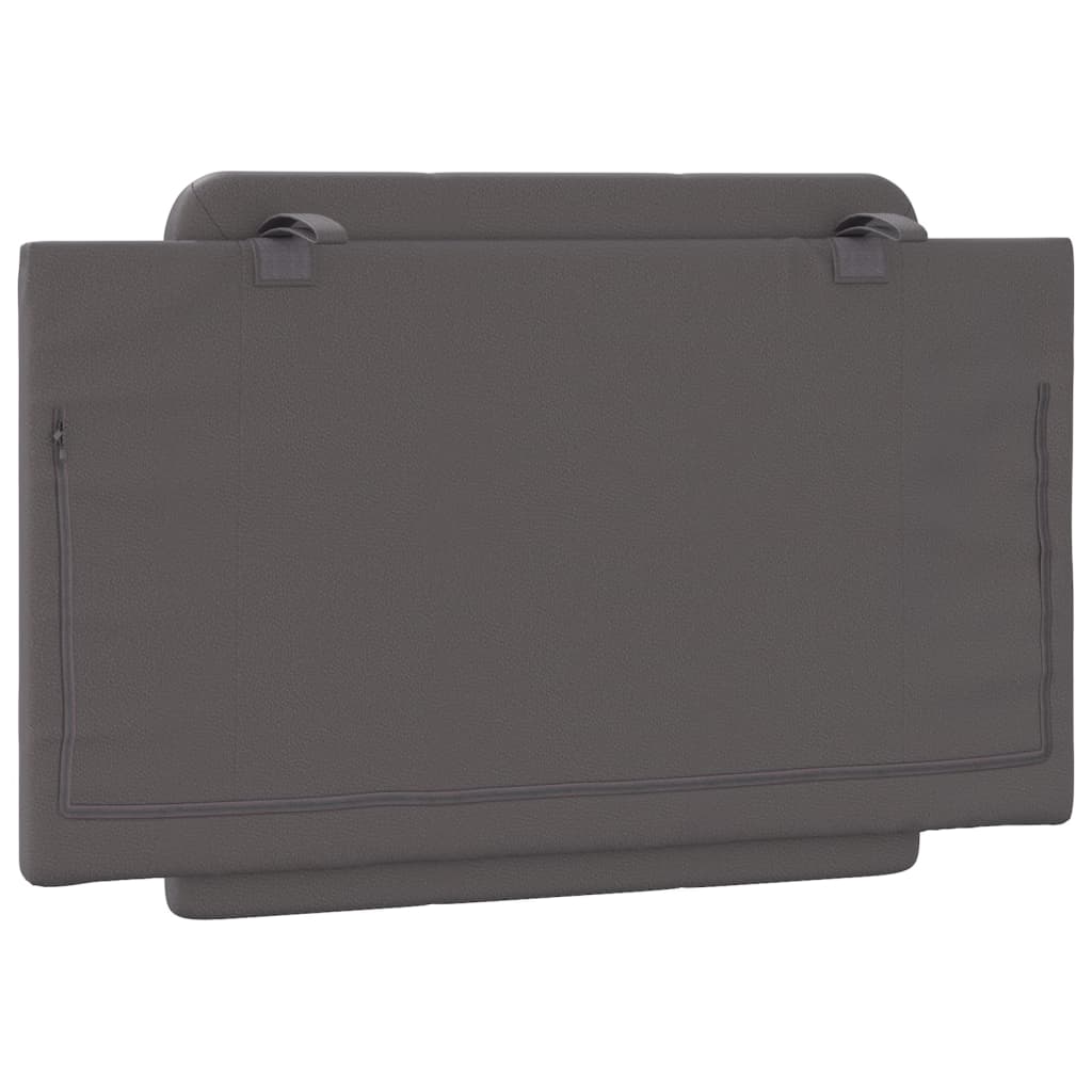 vidaXL Μαξιλάρι για Κεφαλάρι Γκρι 90 εκ. από Συνθετικό Δέρμα