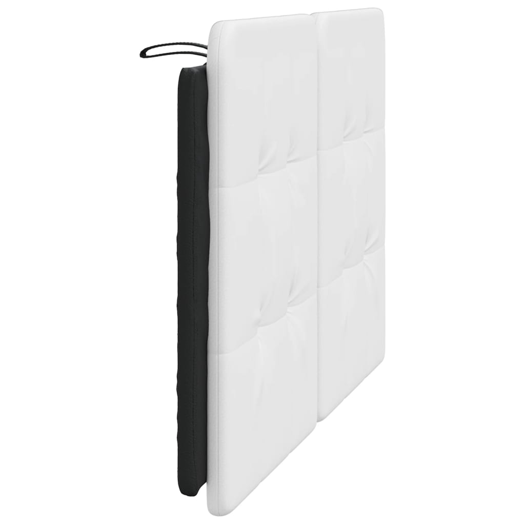 vidaXL Μαξιλάρι για Κεφαλάρι Λευκό μαύρο 120εκ. από Συνθετικό Δέρμα