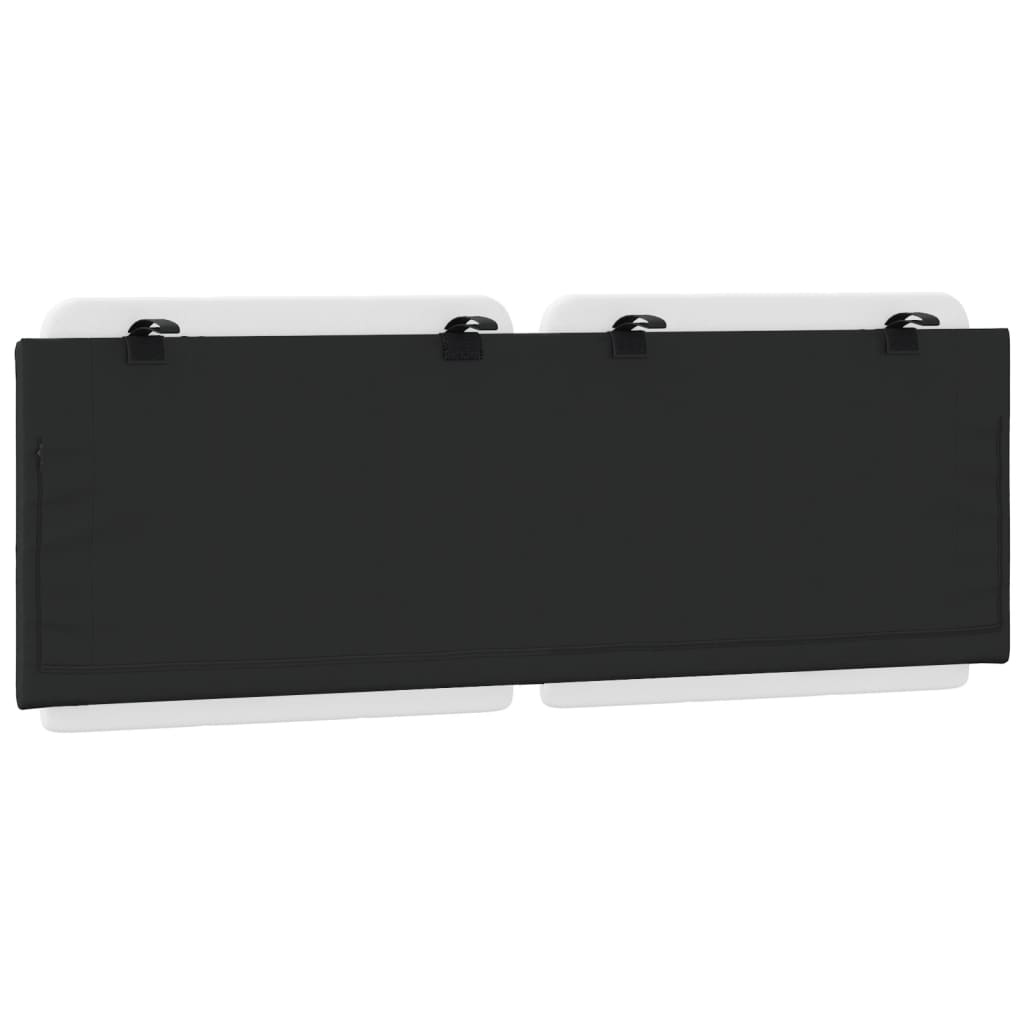 vidaXL Μαξιλάρι για Κεφαλάρι Λευκό/Μαύρο 140 εκ. από Συνθετικό Δέρμα