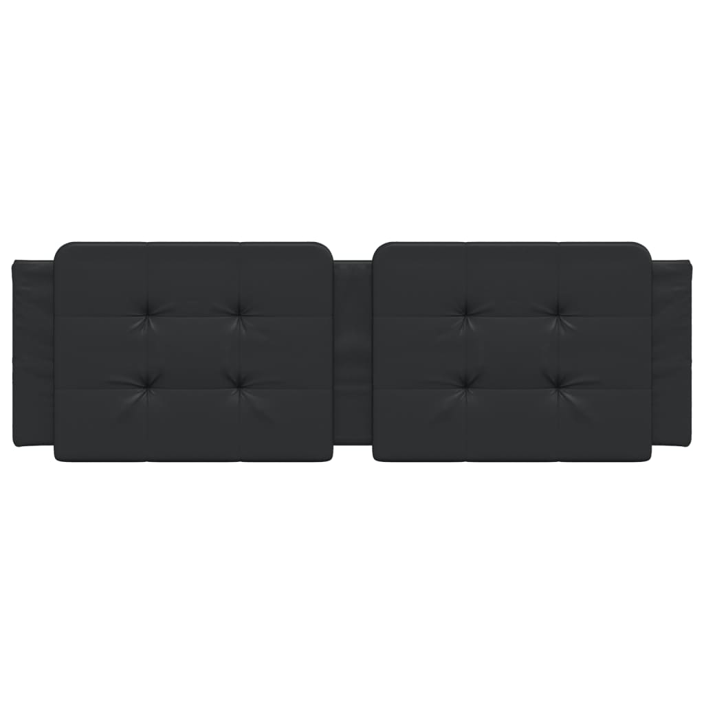 vidaXL Μαξιλάρι για Κεφαλάρι Μαύρο 160 εκ. από Συνθετικό Δέρμα