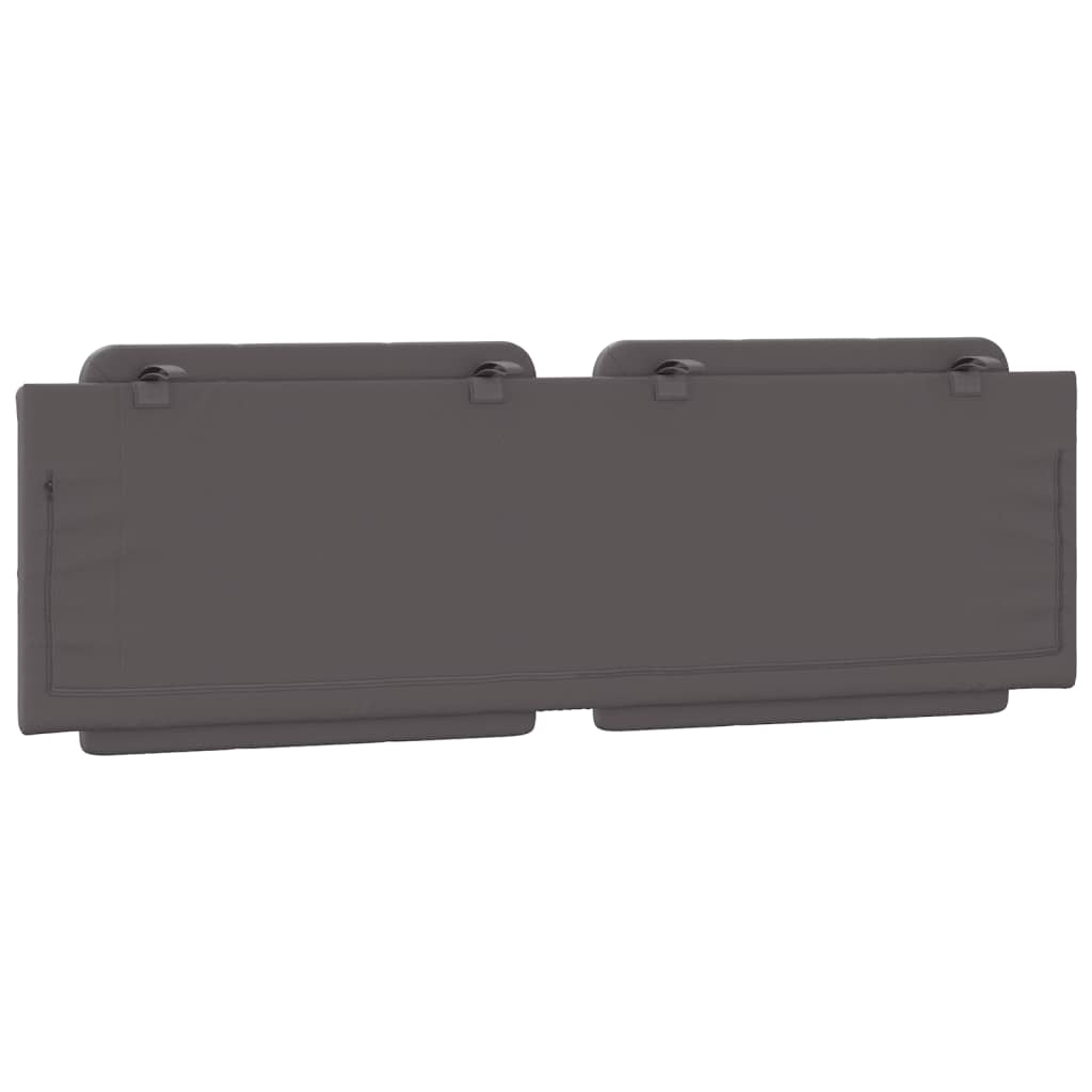 vidaXL Μαξιλάρι για Κεφαλάρι Zadar Γκρι 160 εκ. από Συνθετικό Δέρμα