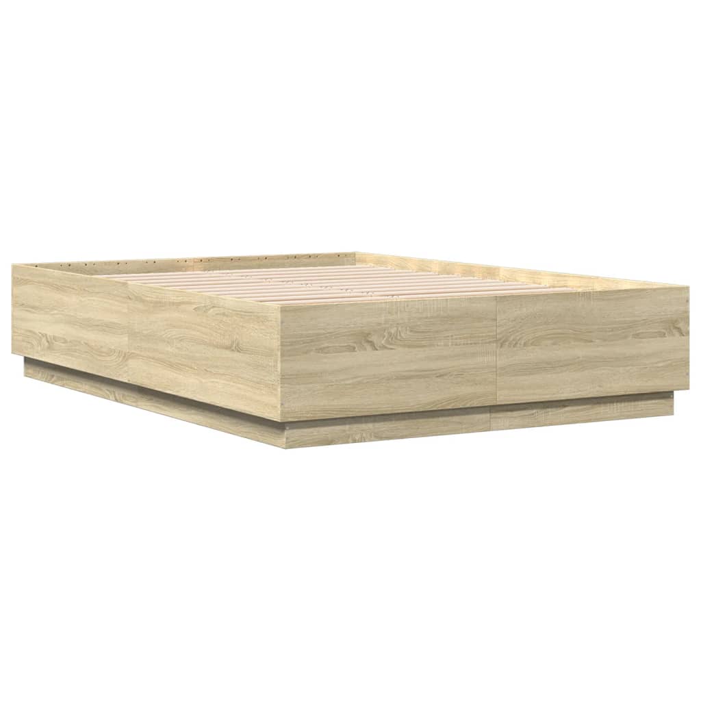 vidaXL Πλαίσιο Κρεβατιού Sonoma Δρυς 150x200 εκ. Επεξεργασμένο Ξύλο