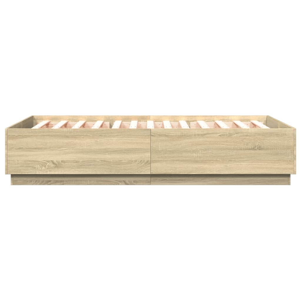 vidaXL Πλαίσιο Κρεβατιού Sonoma Δρυς 150x200 εκ. Επεξεργασμένο Ξύλο