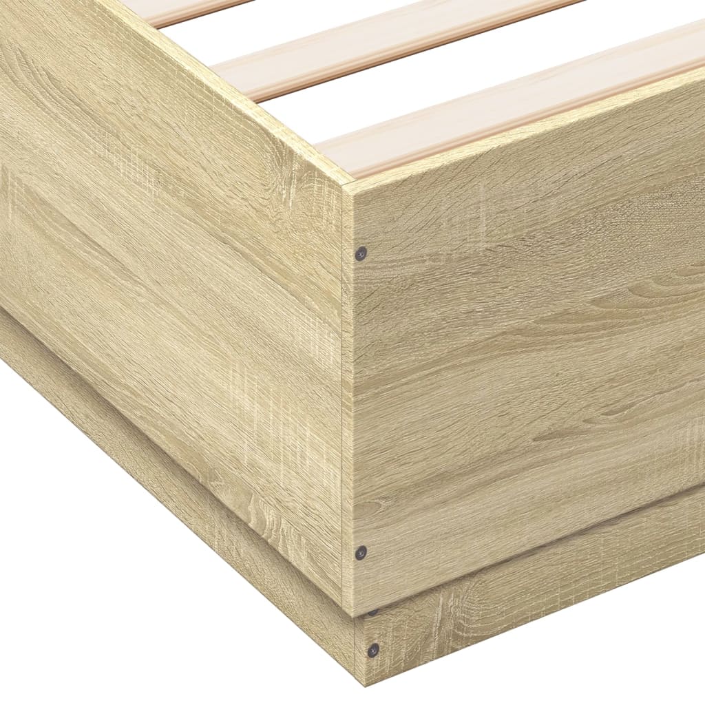 vidaXL Πλαίσιο Κρεβατιού Sonoma Δρυς 150x200 εκ. Επεξεργασμένο Ξύλο