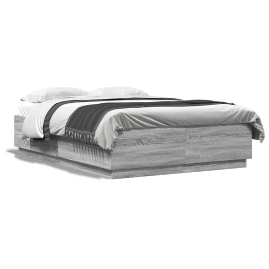 vidaXL Πλαίσιο Κρεβατιού Γκρι Sonoma 150x200 εκ. Επεξεργασμένο Ξύλο