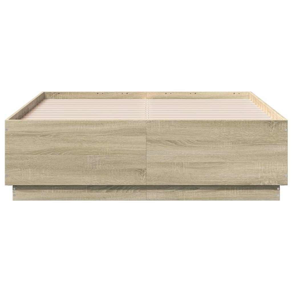vidaXL Πλαίσιο Κρεβατιού Sonoma Δρυς 120x190 εκ. Επεξεργασμένο Ξύλο