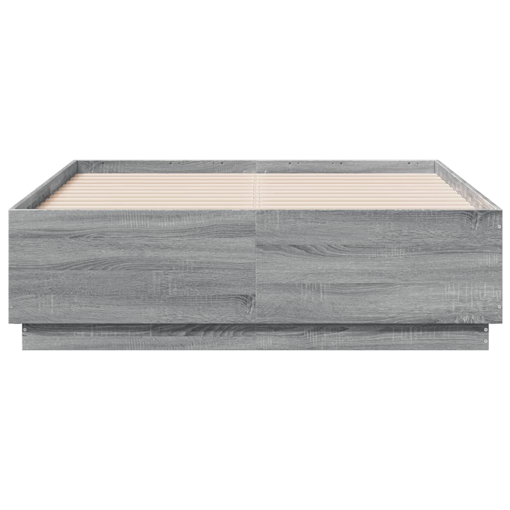 vidaXL Πλαίσιο Κρεβατιού Γκρι Sonoma 120 x 190 εκ. Επεξεργασμένο Ξύλο