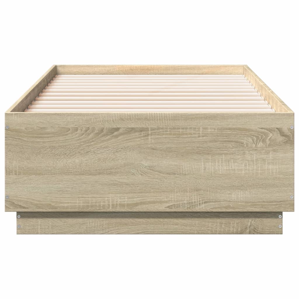 vidaXL Πλαίσιο Κρεβατιού Sonoma Δρυς 90 x 190 εκ. Επεξεργασμένο Ξύλο