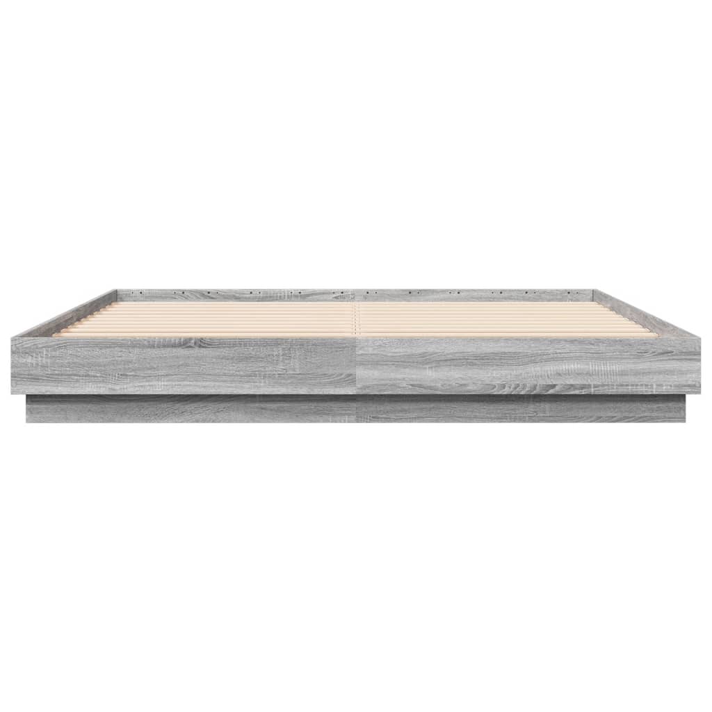 vidaXL Πλαίσιο Κρεβατιού Γκρι Sonoma 200x200 εκ. Επεξεργασμένο Ξύλο