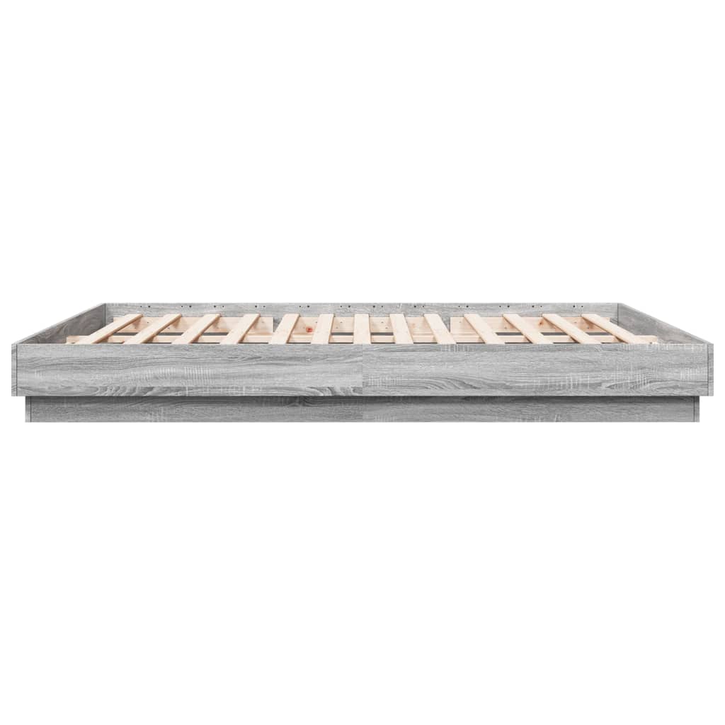 vidaXL Πλαίσιο Κρεβατιού Γκρι Sonoma 200x200 εκ. Επεξεργασμένο Ξύλο