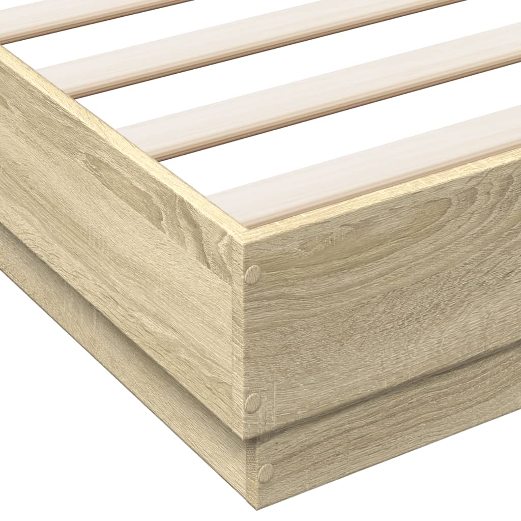 vidaXL Πλαίσιο Κρεβατιού Sonoma Δρυς 160x200 εκ. Επεξεργασμένο Ξύλο
