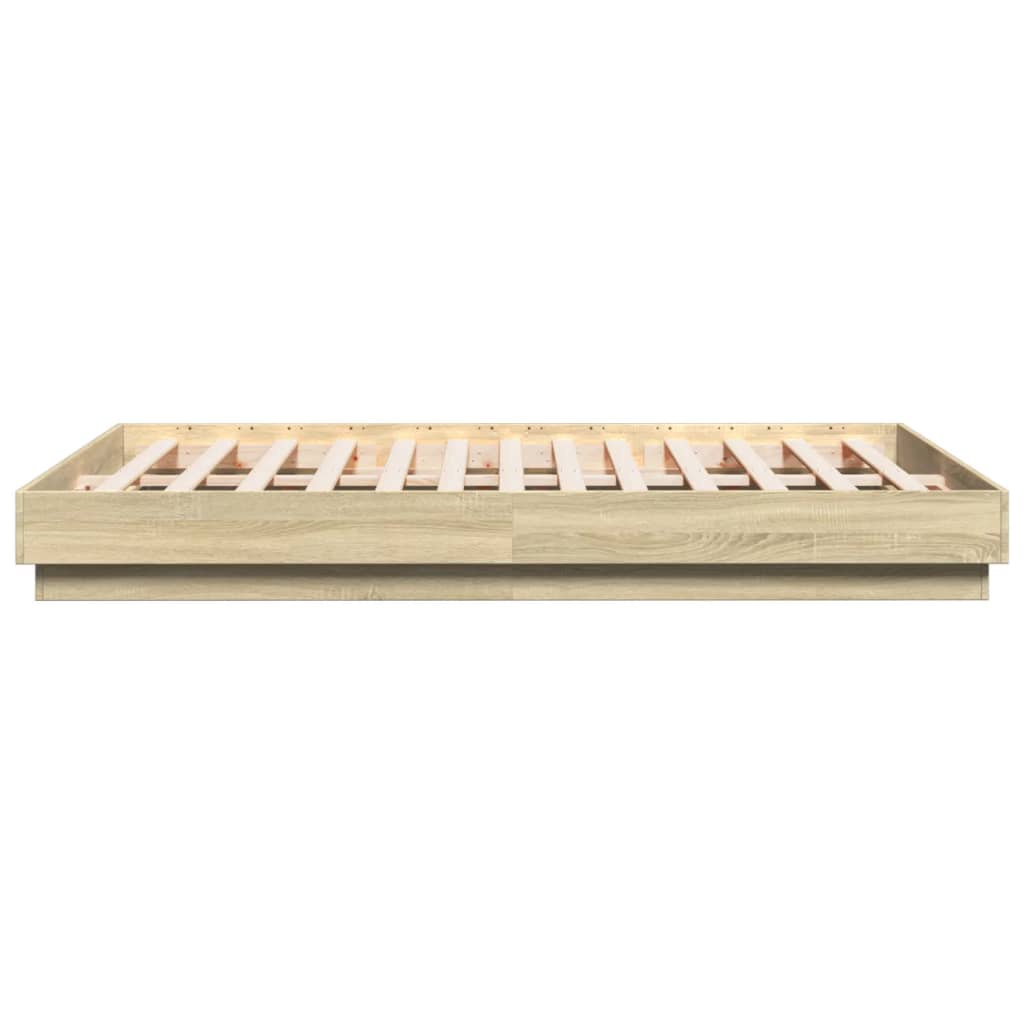 vidaXL Πλαίσιο Κρεβατιού Sonoma Δρυς 120x200 εκ. Επεξεργασμένο Ξύλο