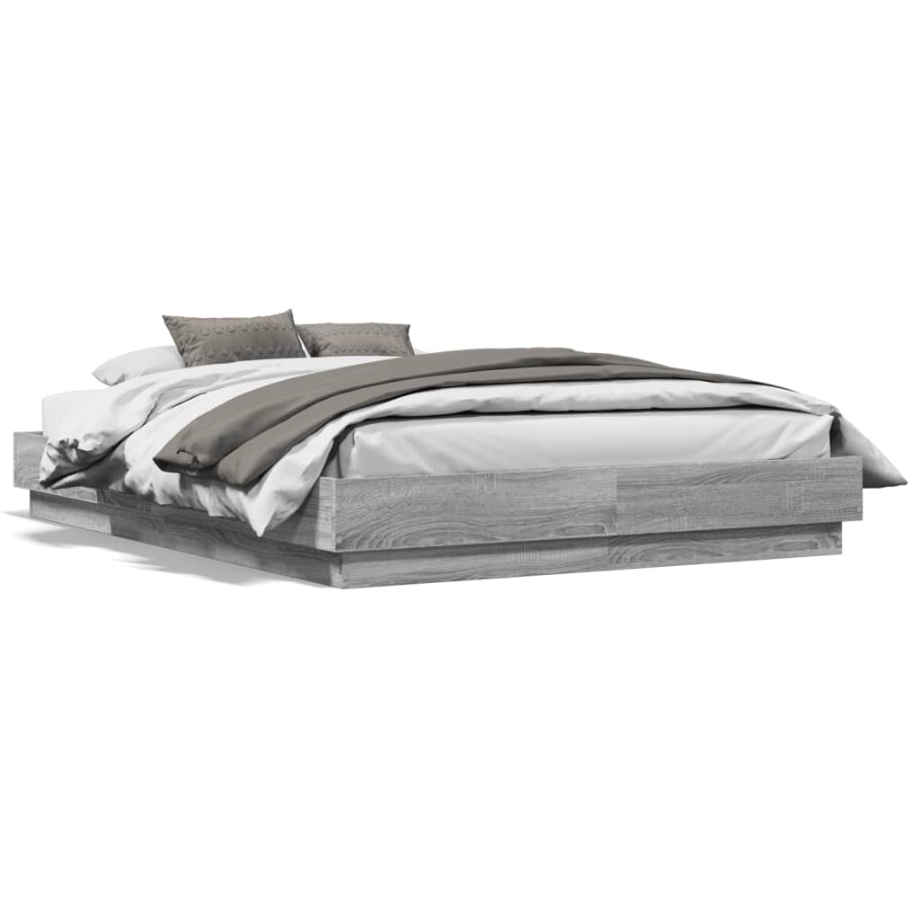 vidaXL Πλαίσιο Κρεβατιού Γκρι Sonoma 120 x 190 εκ. Επεξεργασμένο Ξύλο