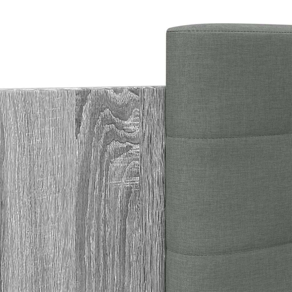 vidaXL Πλαίσιο Κρεβατιού με Κεφαλάρι Γκρι Sonoma 75x190 εκ. Επεξ. Ξύλο
