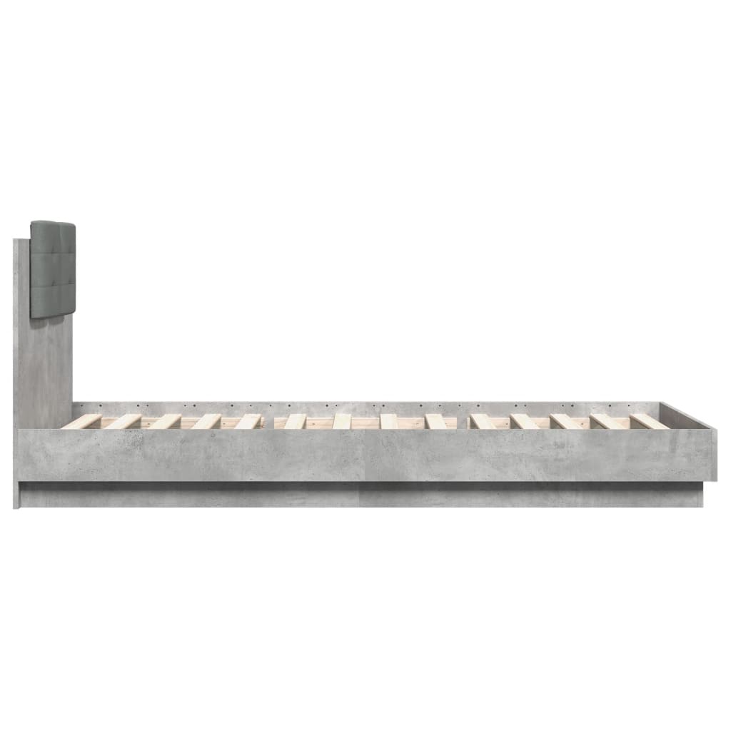 vidaXL Πλαίσιο Κρεβατιού με Κεφαλάρι και LED 100 x 200 εκ.