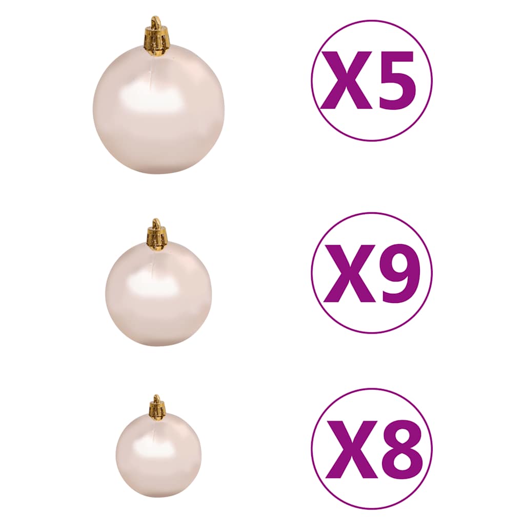 vidaXL Χριστουγεν. Δέντρο Τεχνητό με 150 LED/Χιόνι/ Μπάλες 150 εκ.