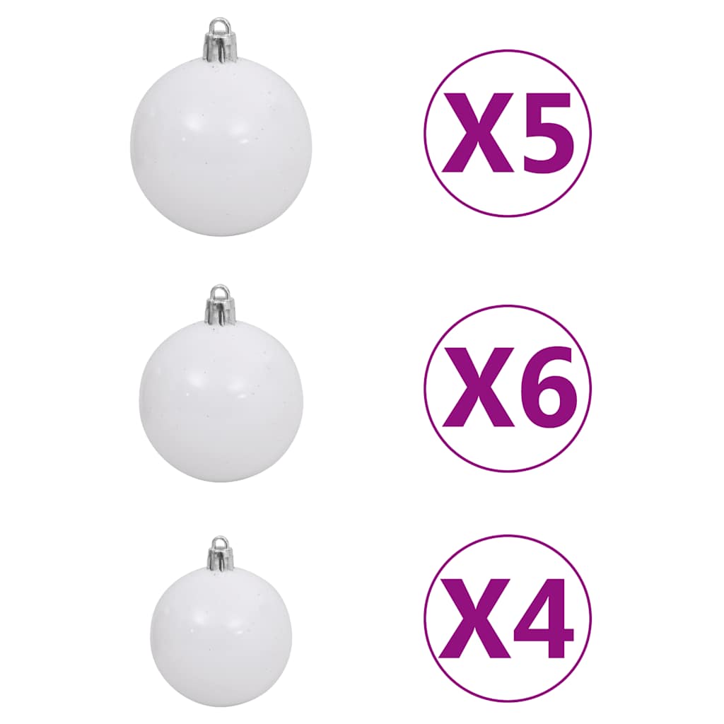 vidaXL Χριστουγεν. Δέντρο Τεχνητό Αρθρωτό με 150 LED & Μπάλες 120 εκ.