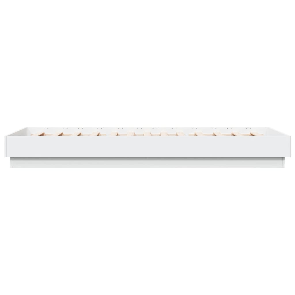 vidaXL Πλαίσιο Κρεβατιού με λυχνίες LED Λευκό 100 x 200 εκ.