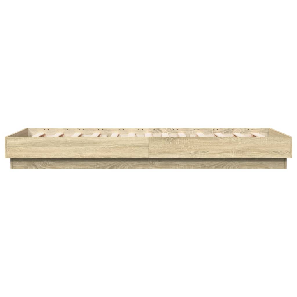 vidaXL Πλαίσιο Κρεβατιού Χωρ. Στρώμα Sonoma Δρυς 100x200εκ Επ. Ξύλο