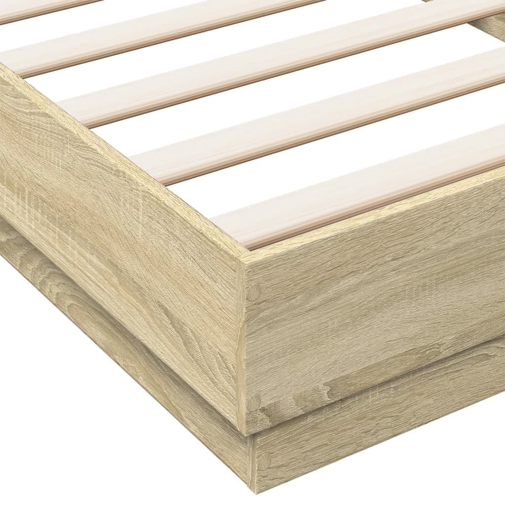 vidaXL Πλαίσιο Κρεβατιού Χωρ. Στρώμα Sonoma Δρυς 100x200εκ Επ. Ξύλο