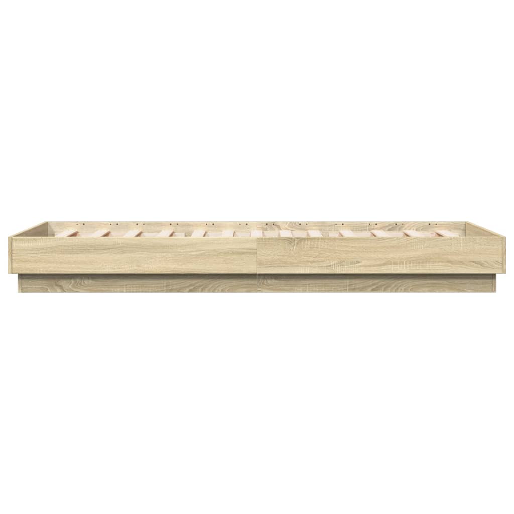 vidaXL Πλαίσιο Κρεβ. Χωρ. Στρώμα Sonoma Δρυς 90x200 εκ. Επεξ. Ξύλο