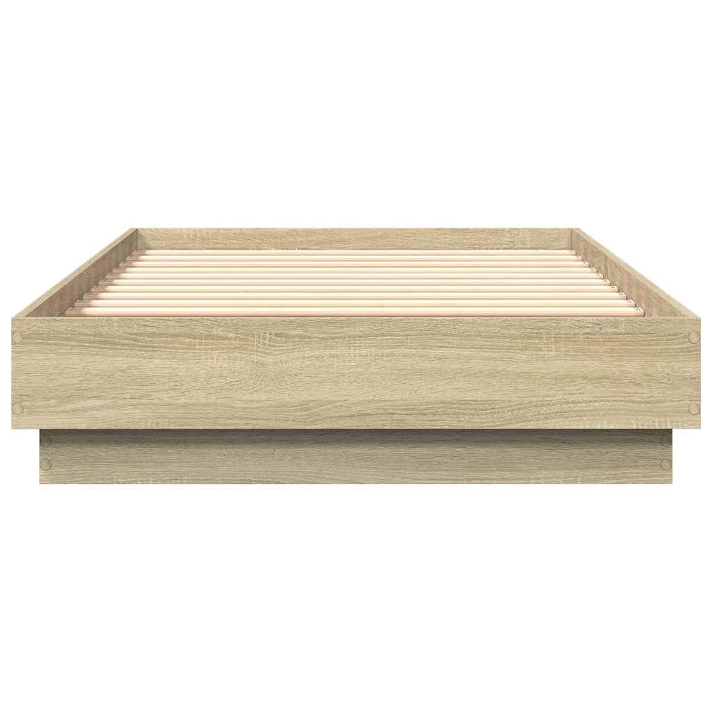 vidaXL Πλαίσιο Κρεβ. Χωρ. Στρώμα Sonoma Δρυς 90 x 190 εκ. Επεξ. Ξύλο