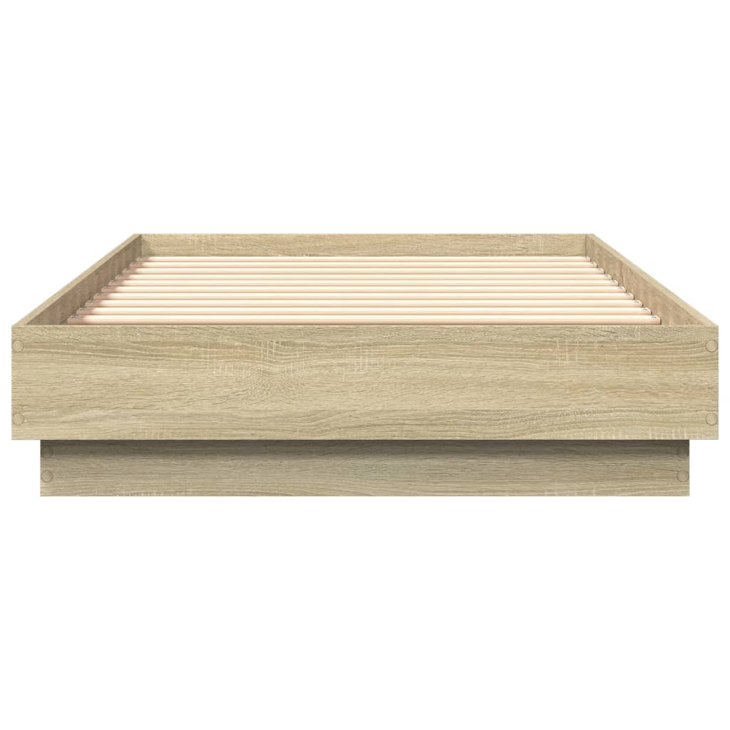 vidaXL Πλαίσιο Κρεβατιού Χωρ. Στρώμα Sonoma Δρυς 75x190εκ Επεξ. Ξύλο