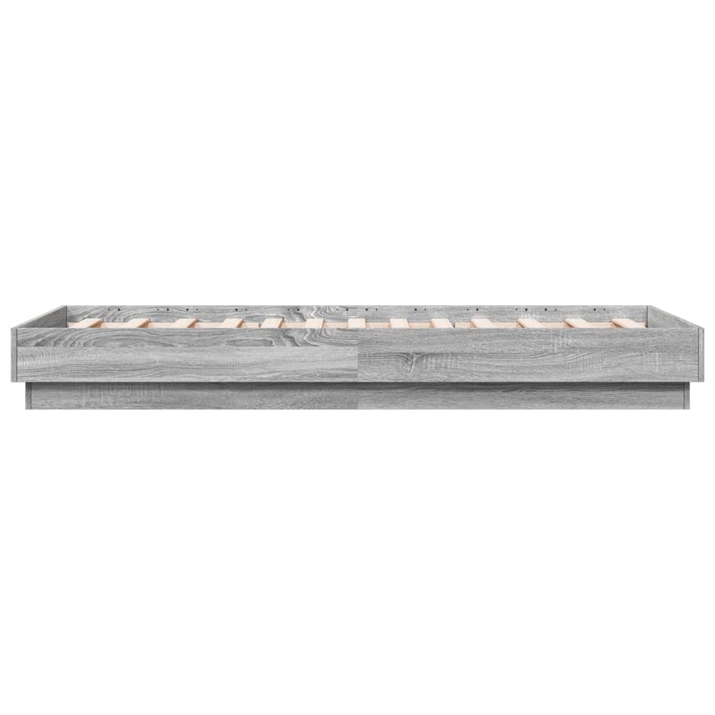 vidaXL Πλαίσιο Κρεβατιού Γκρι Sonoma 75x190 εκ. Επεξεργασμένο Ξύλο