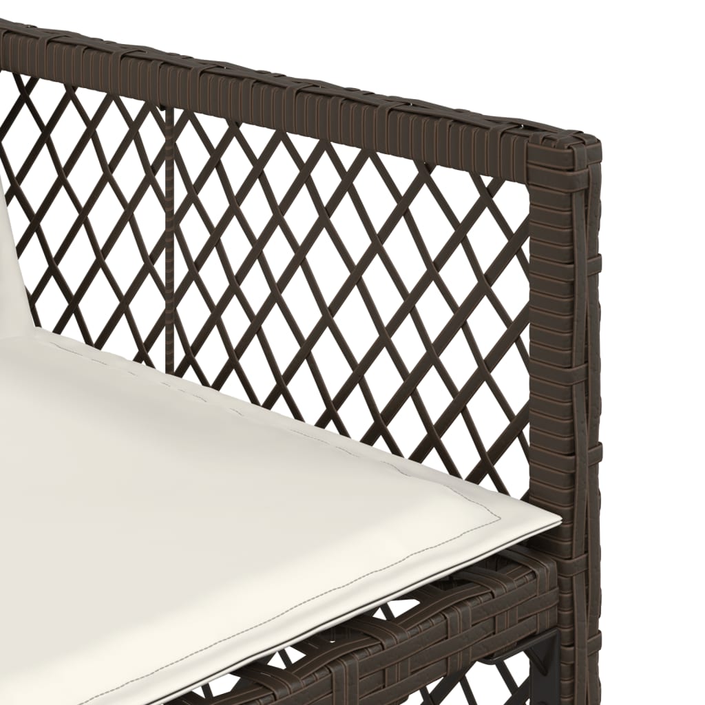 vidaXL Σετ Τραπεζαρίας Κήπου 5 Τεμαχίων Καφέ Συνθ. Ρατάν με Μαξιλάρια