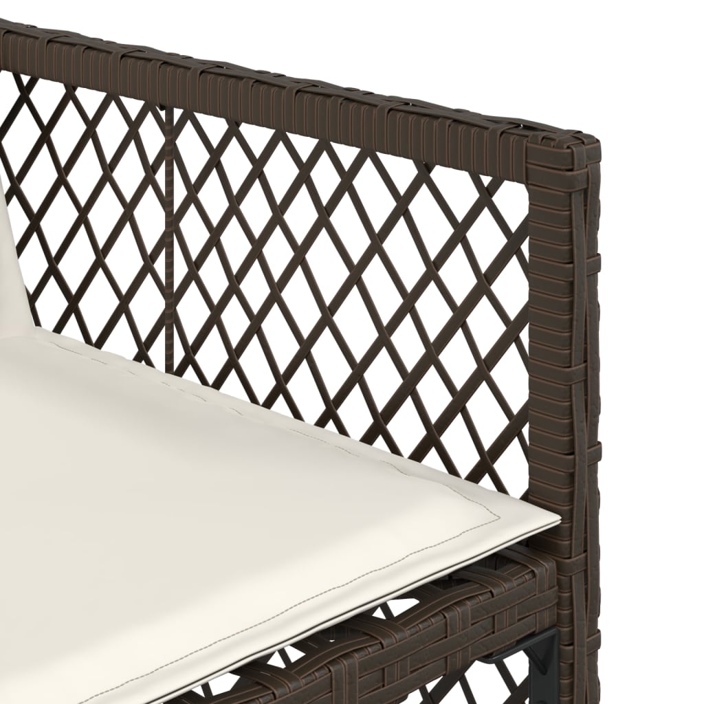 vidaXL Σετ Τραπεζαρίας Κήπου 9 τεμ. Καφέ Συνθετικό Ρατάν με Μαξιλάρια