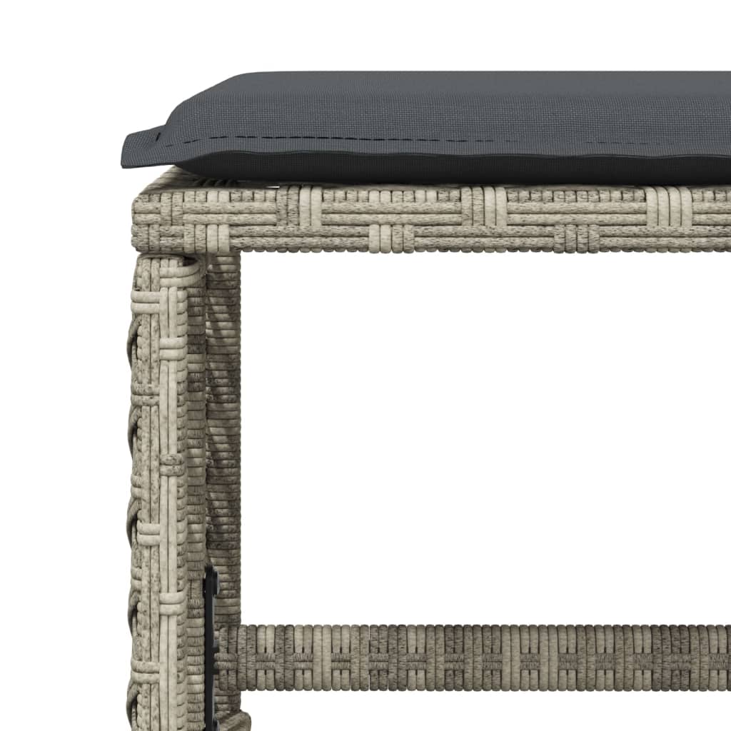 vidaXL Σετ Τραπεζαρίας Κήπου 17 τεμ. Αν. Γκρι Συνθ. Ρατάν με Μαξιλάρια