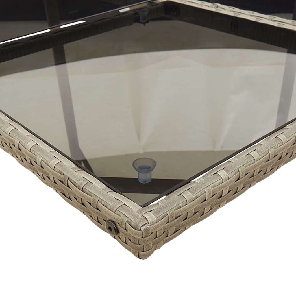 vidaXL Σετ Τραπεζαρίας Κήπου 11 Τεμαχίων Γκρι Συνθ. Ρατάν με Μαξιλάρια