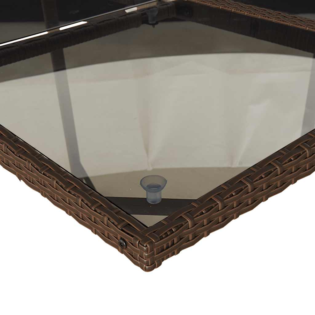 vidaXL Σετ Τραπεζαρίας Κήπου 13 τεμ. Καφέ από Συνθ. Ρατάν με Μαξιλάρια