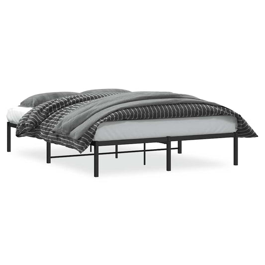 vidaXL Πλαίσιο Κρεβατιού Μαύρο 160 x 200 εκ. Μεταλλικό