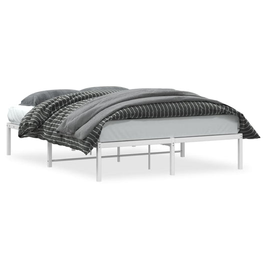 vidaXL Πλαίσιο Κρεβατιού Λευκό 140 x 200 εκ. Μεταλλικό