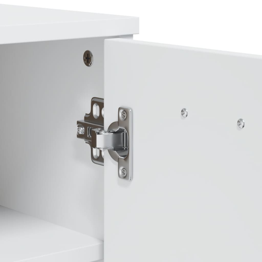 vidaXL Παπουτσοθήκη VIKEN Λευκή από Επεξεργασμένο Ξύλο