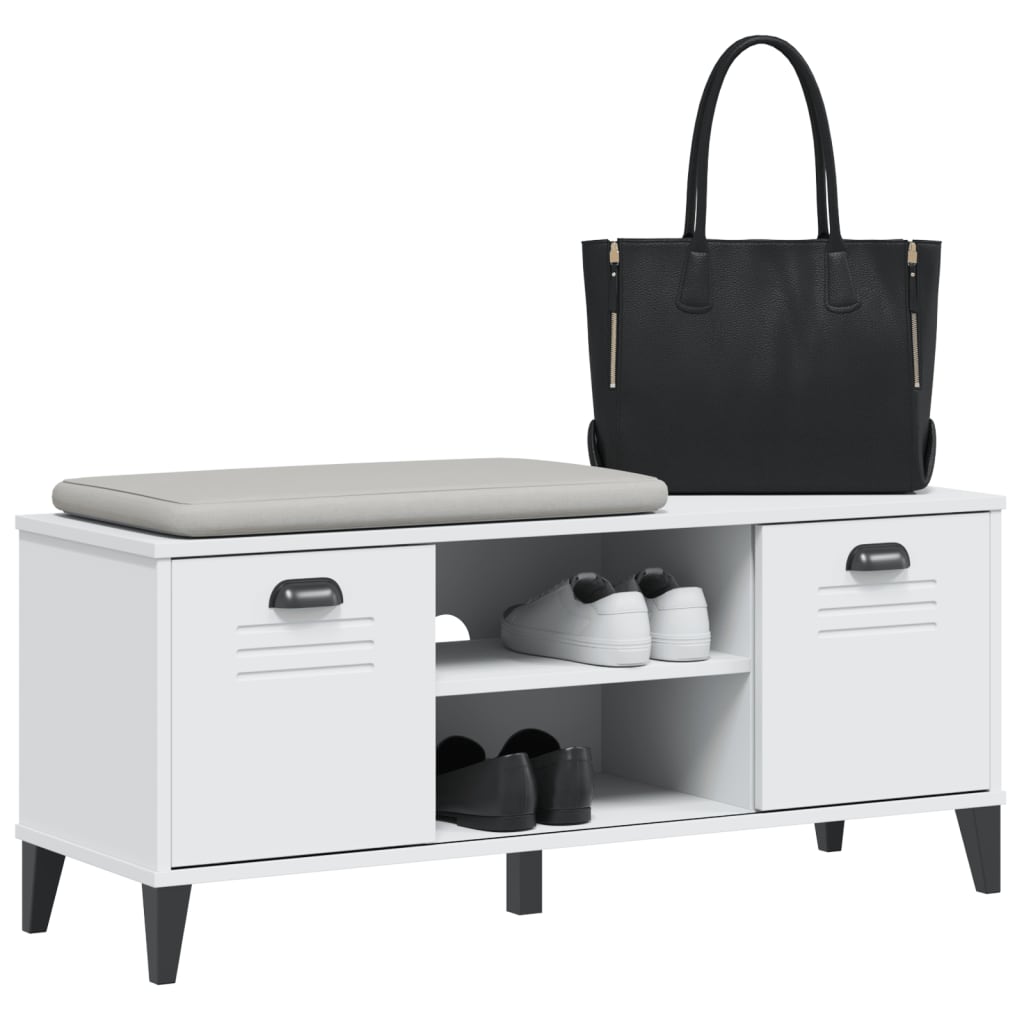 vidaXL Παπουτσοθήκη VIKEN Λευκή 106x35x45 εκ. από Επεξεργασμένο Ξύλο