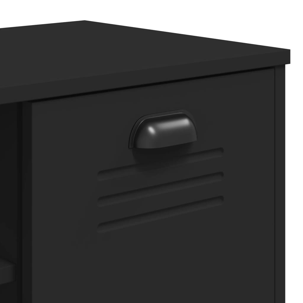 vidaXL Παπουτσοθήκη VIKEN Μαύρη 106x35x45 εκ. από Επεξεργασμένο Ξύλο