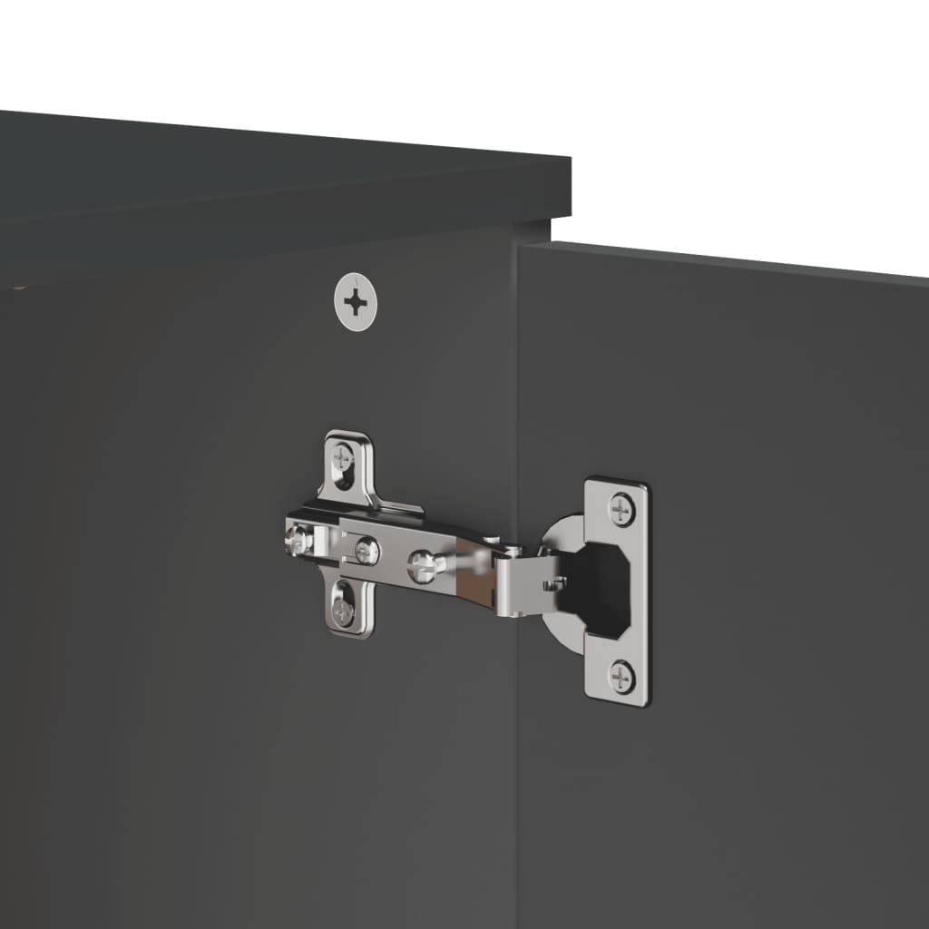 vidaXL Μπουφές VIKEN Ανθρακί Γκρι 80x40x80 εκ. από Επεξεργασμένο Ξύλο