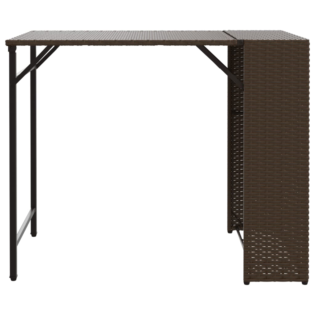 vidaXL Σετ Τραπεζαρίας Κήπου Πτυσ. 5 Τεμαχίων Καφέ από Συνθ. Ρατάν