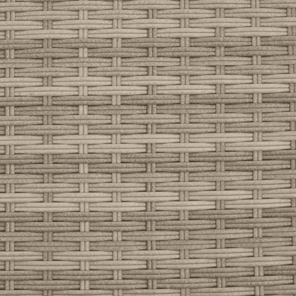 vidaXL Καναπές Κήπου Διθέσιος με Σκίαστρο+Σκαμπό Αν. Γκρι Συνθ. Ρατάν